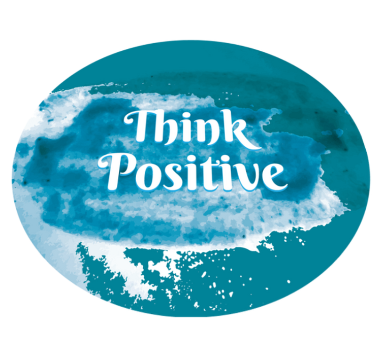 Tapete vinílico frases e textos pense positivo agora - TenStickers
