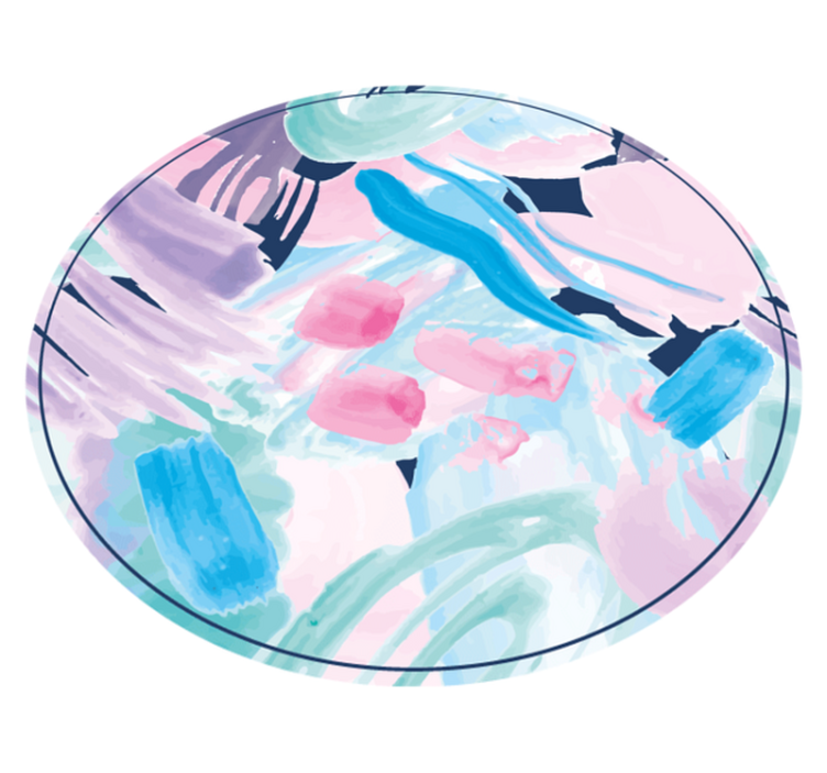 Tapete vinílico minimalista arte abstrata colorida - TenStickers