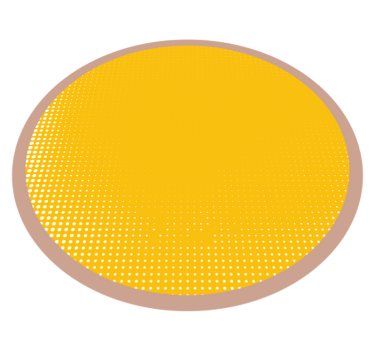 Tapete vinílico amarelo padrão circular ensolarado - TenStickers