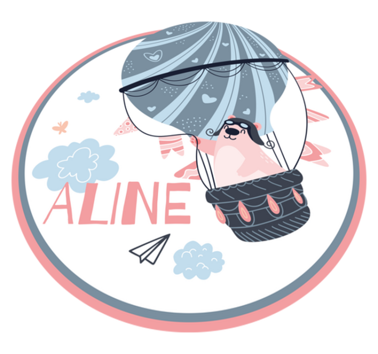 Tapete vinílico com nome balão de ar quente - TenStickers