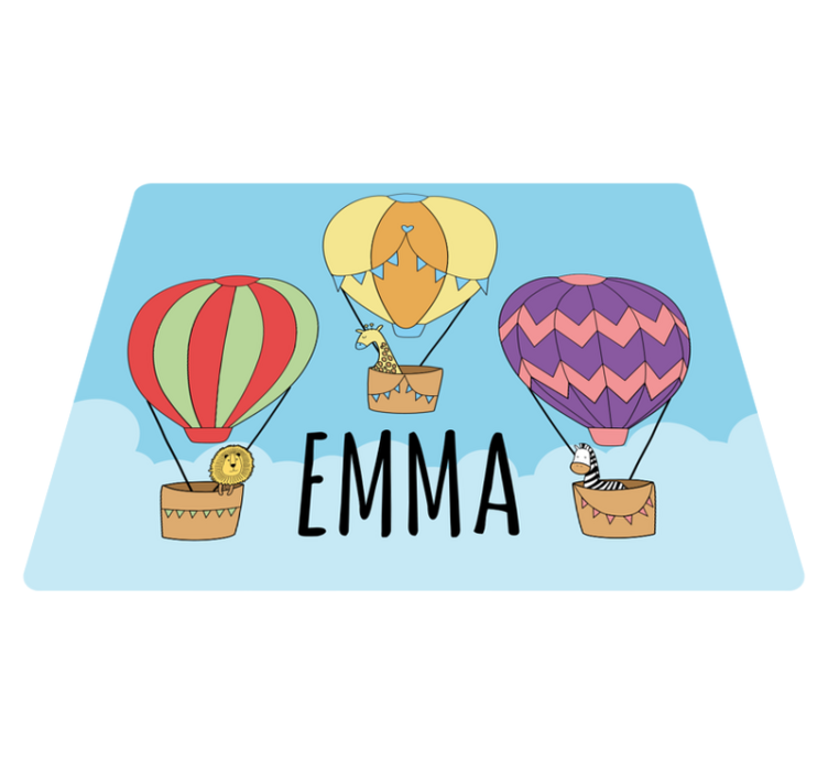 Tapete vinílico com nome ares quentes coloridos - TenStickers