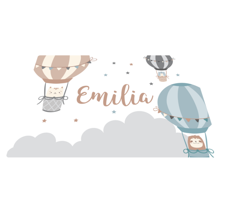 Tapete personalizado de balões de cor pastel - TenStickers