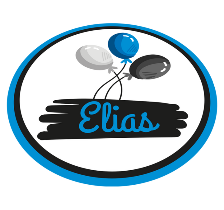 Tapete personalizado balões preto e azul - TenStickers