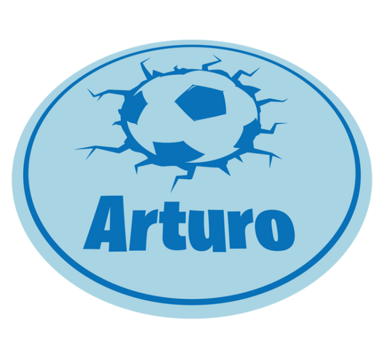 Tapete vinílico criança bola de futebol com nome - TenStickers