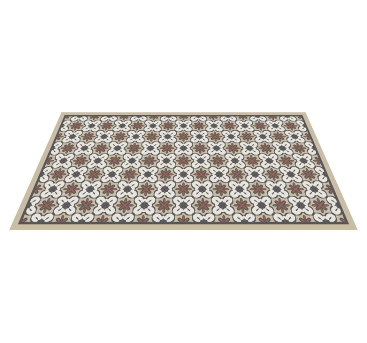 Carpete de ladrilho tipo gracia marrom hidráulico - TenStickers