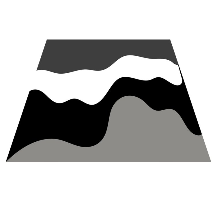 Tapete vinílico minimalista padrões de contraste ondulados - TenStickers