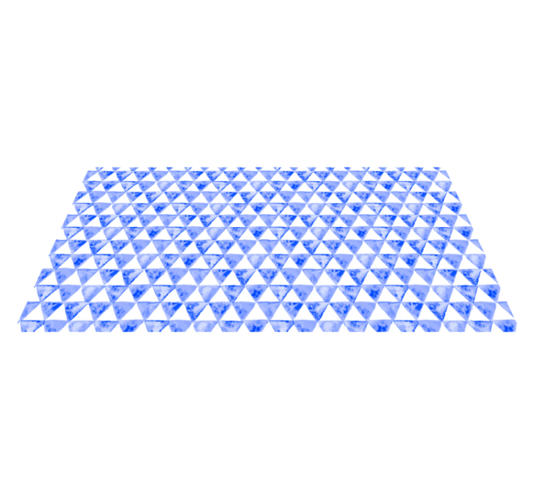 Triângulos aquarela azul-escuro tapetes geométricos - TenStickers