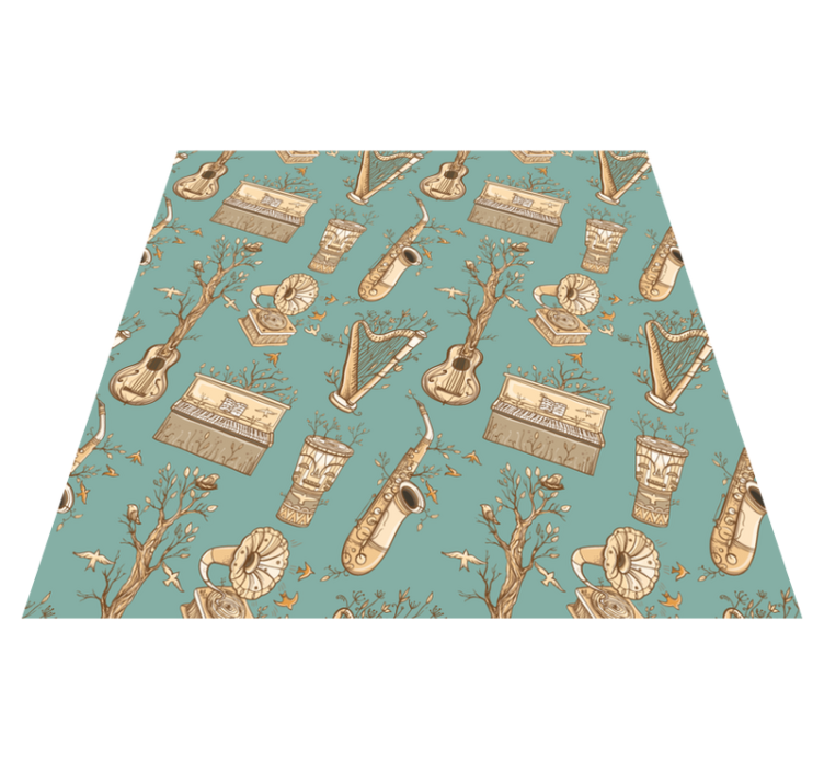 Tapete vinílico criança conceito de instrumentos musicais - TenStickers