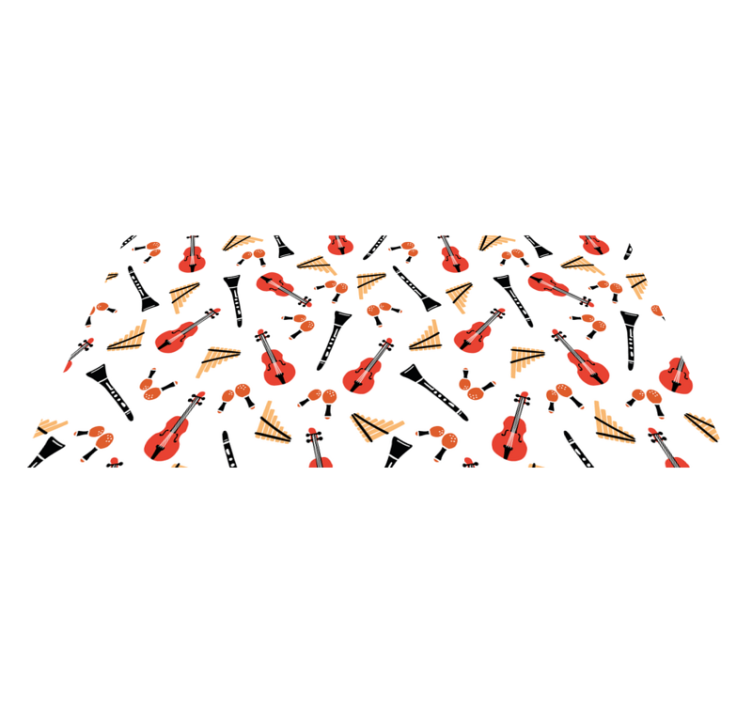 Tapete vinílico criança padrão de instrumento musical - TenStickers