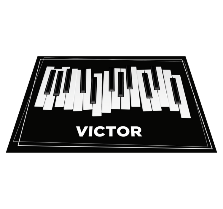 Piano de fundo musical com tapete de nome - TenStickers