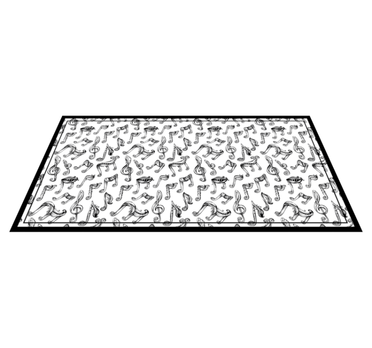 Tapete vinílico juvenil design de notas musicais - TenStickers