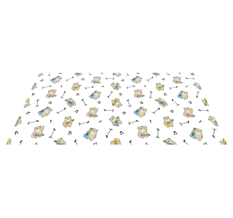 Tapete vinílico para bebés tema musical de ursos - TenStickers