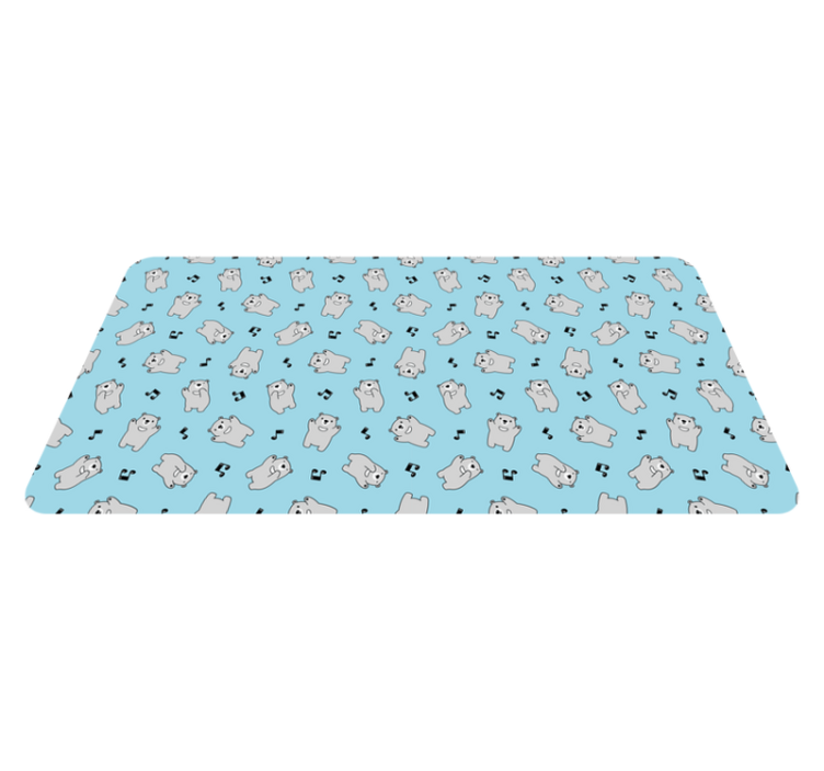 Tapete vinílico para bebés personagens fofos de ursos - TenStickers