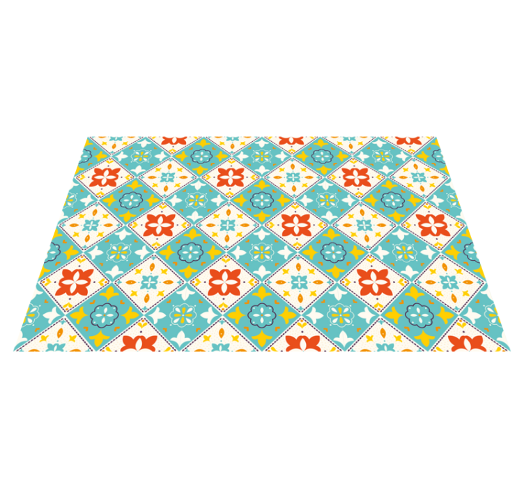 Tapete vinílico azulejos estilo inspirado em plantas - TenStickers