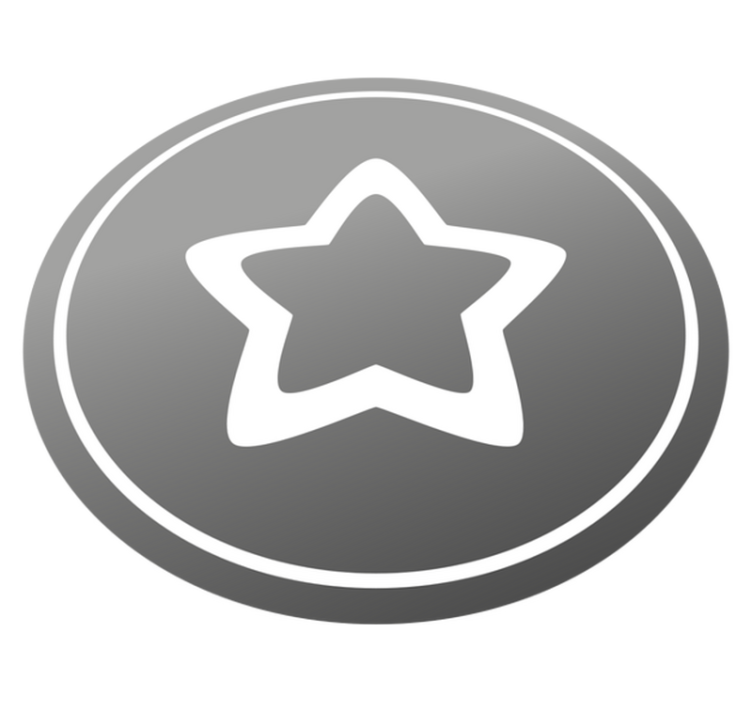 Tapete circular gradiente estrela de metal - TenStickers