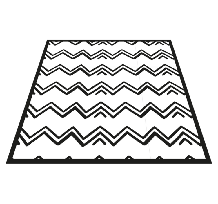 Tapete vinílico minimalista estilo zigzag - TenStickers