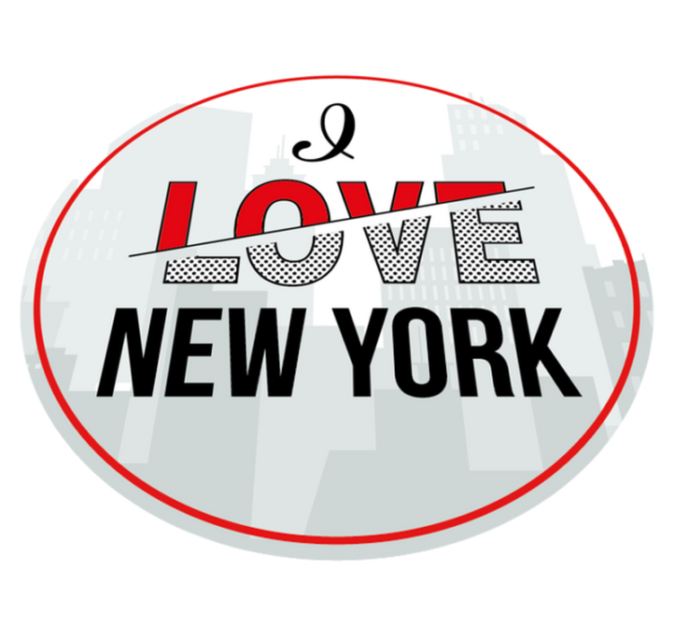 Tapete vinílico frases e textos eu amo nova york - TenStickers