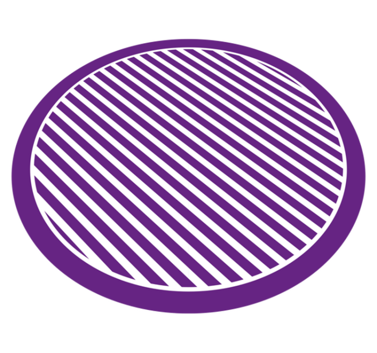 Tapete circular vertical com padrão branco e roxo - TenStickers