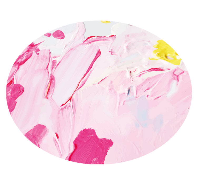 Tapete circular colorido com pincelada de acrílico - TenStickers