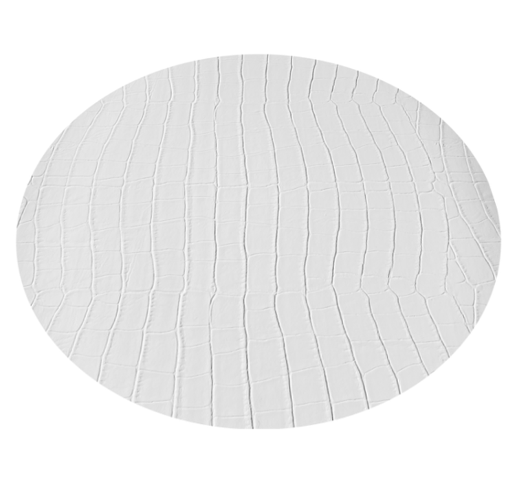 Tapete circular de textura de couro branco - TenStickers