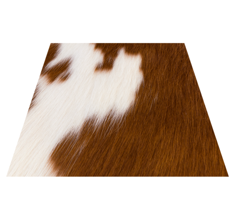 Tapete quadrado de vinil com textura de pele de vaca branca marro - TenStickers