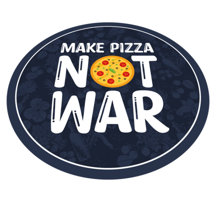 Tapete vinílico frases e textos não faça pizza - TenStickers