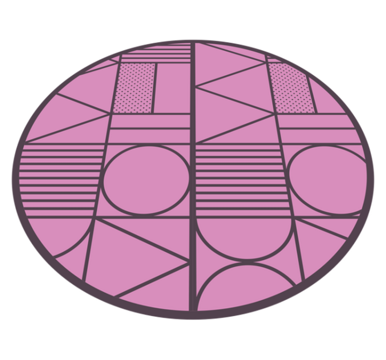 Tapete vinílico geométricas formas rosa - TenStickers