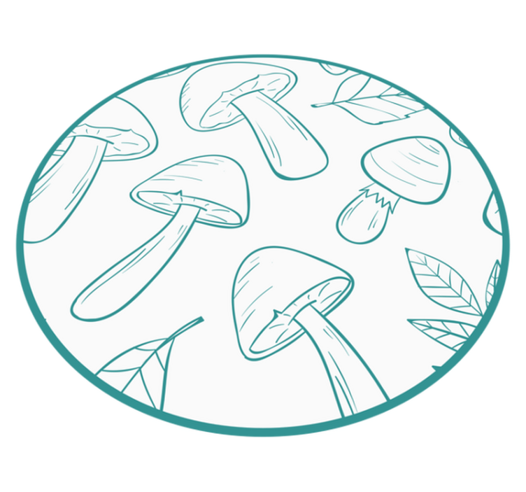 Tapete vinílico natureza motivo de folha de cogumelo - TenStickers