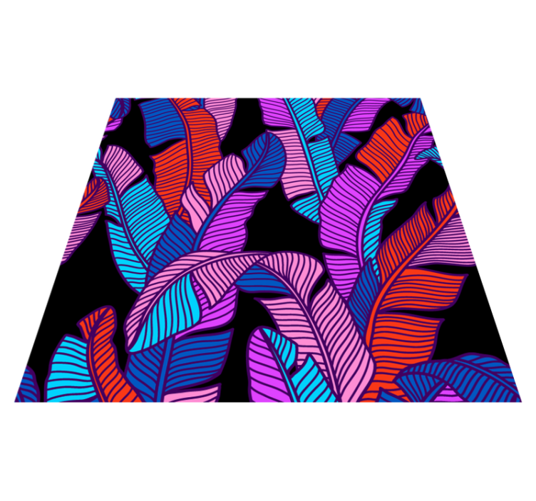 Tapete vinílico flores e plantas padrões de folhas vibrantes - TenStickers