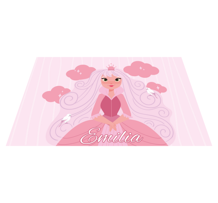Tapete personalizado princesa rosa cartoon - TenStickers