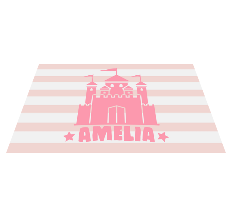 Tapete vinílico criança tema de castelo personalizado - TenStickers