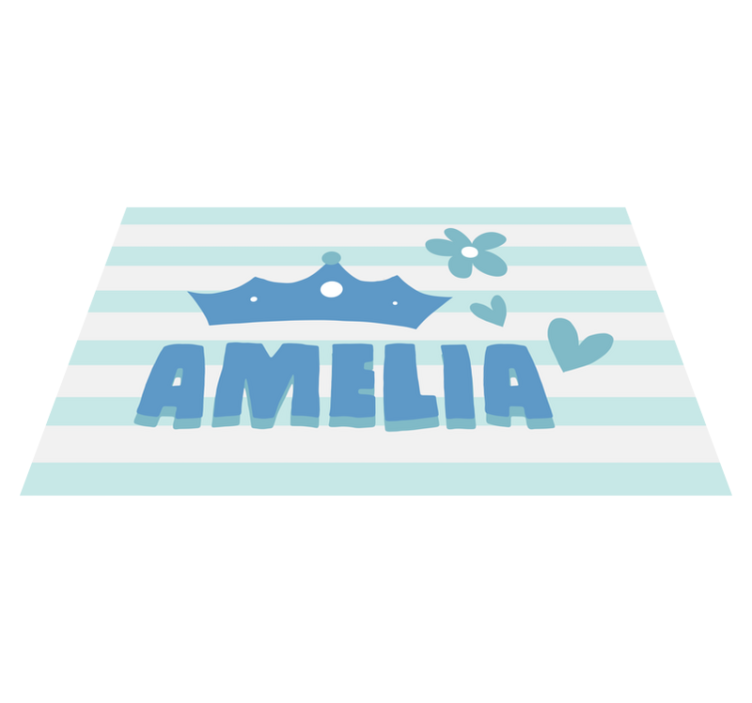 Tapete vinílico com nome para colocação de coroa - TenStickers