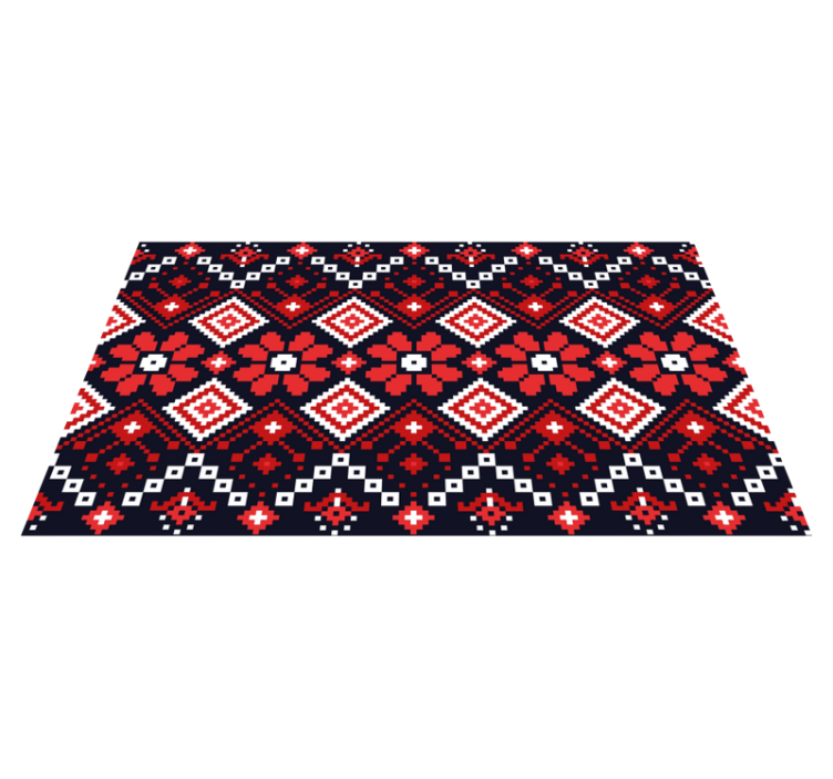 Tapete vinílico de mapa mundial padrão floral tradicional - TenStickers