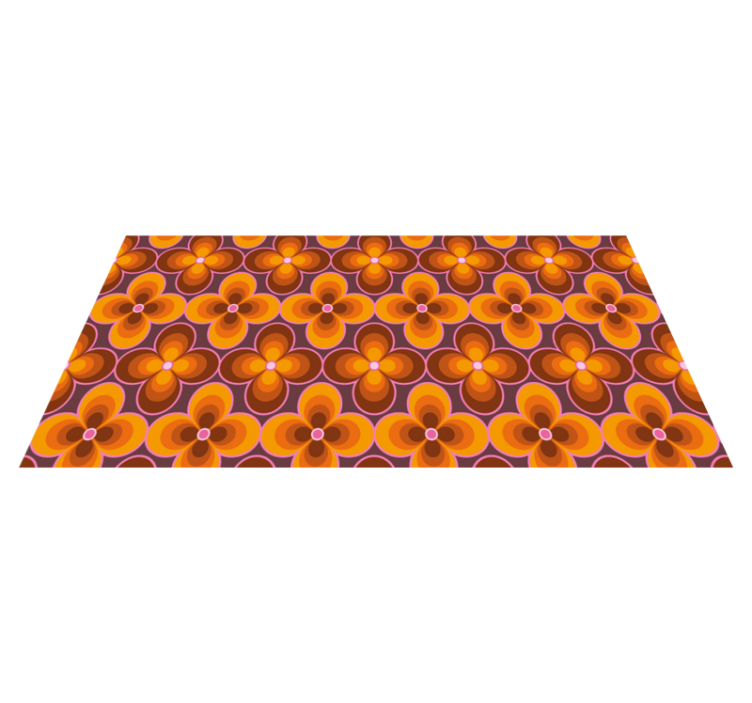 Tapete vinílico vintage padrão floral retrô - TenStickers