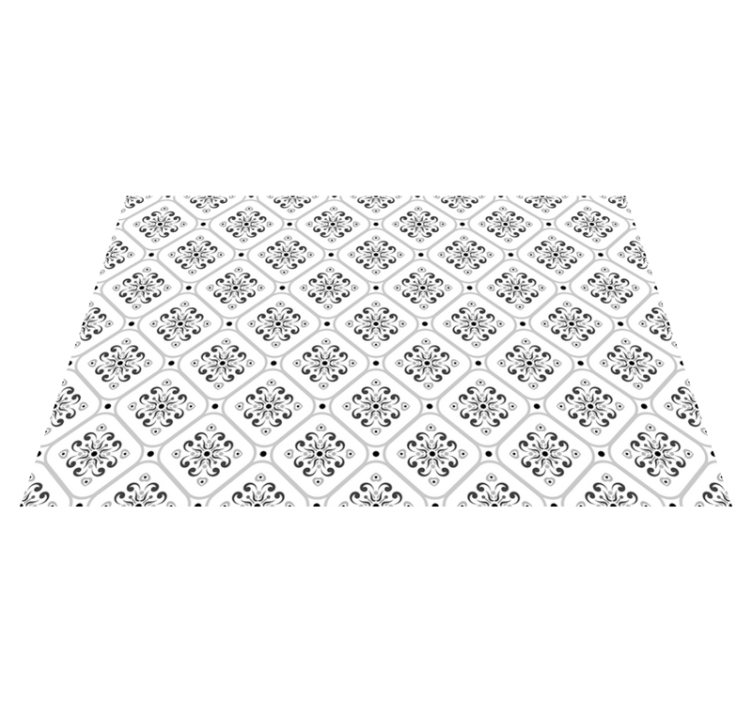 Tapete vinílico azulejos elegante preto e branco - TenStickers