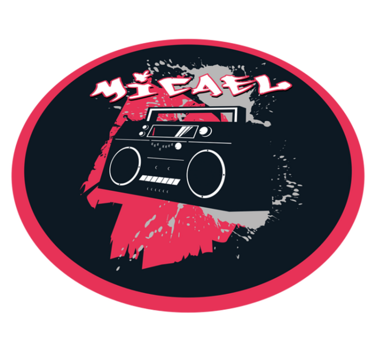 Tapete personalizado de grafite de hip hop cd player - TenStickers
