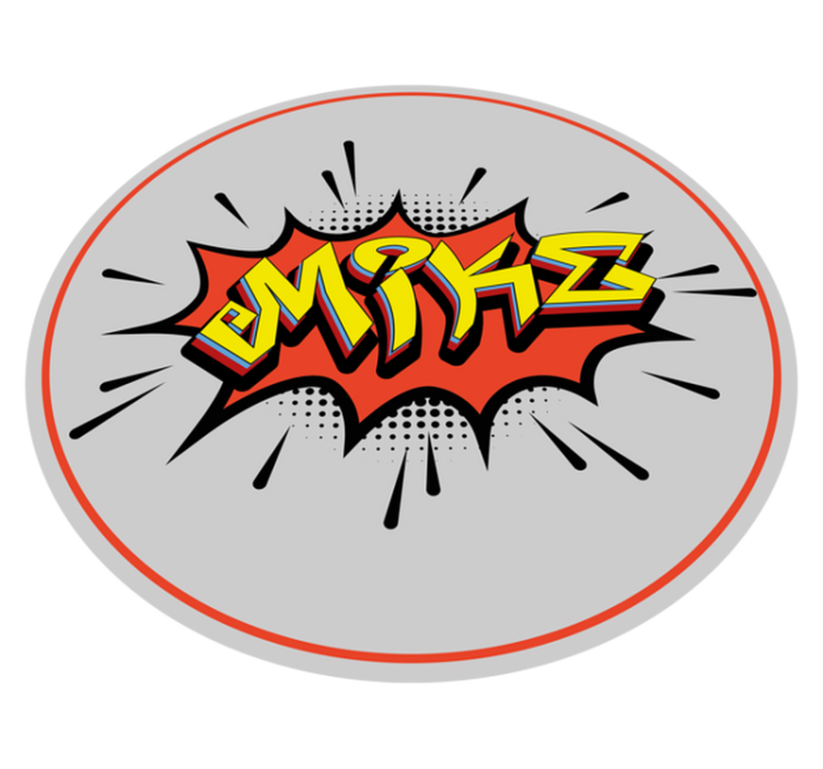 Tapete vinílico com nome explosão de nomes - TenStickers