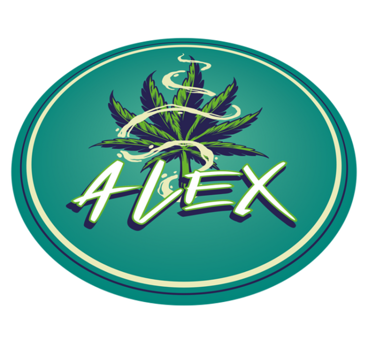 Tapete personalizado de graffiti de ilustração de cannabis - TenStickers