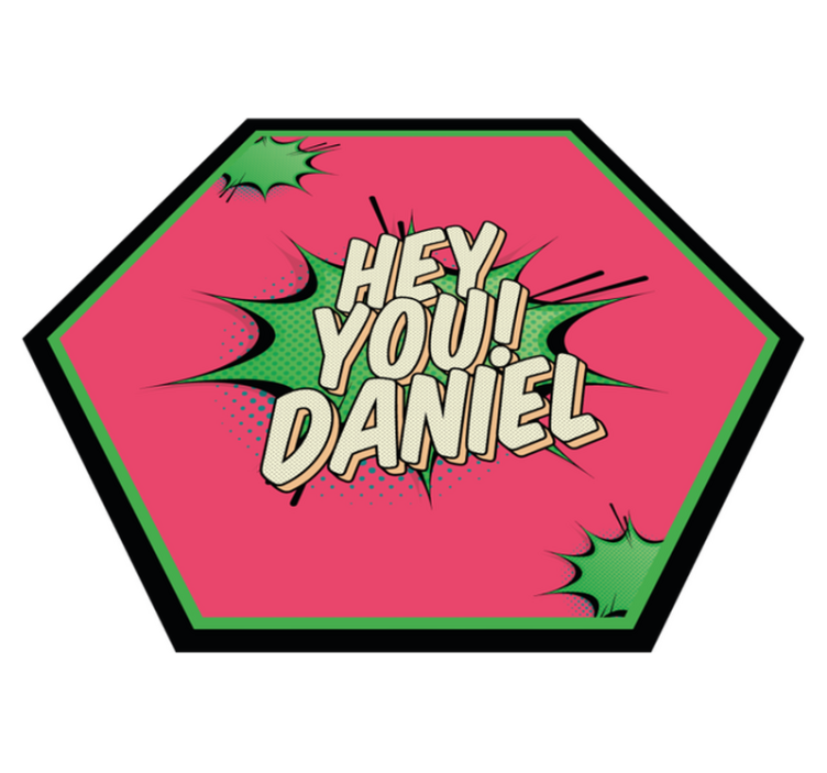 Ei você legal pôster de grafite tapete personalizado - TenStickers