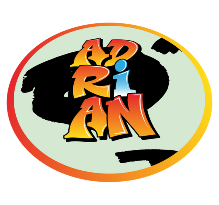 Tapete personalizado com letra de graffiti do seu nome - TenStickers