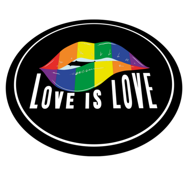 Tapete de quarto conceito de lábios do dia do orgulho - TenStickers