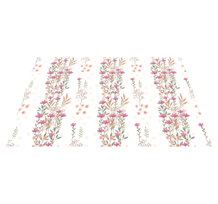 Tapete vinílico flores e plantas motivo com padrão floral - TenStickers