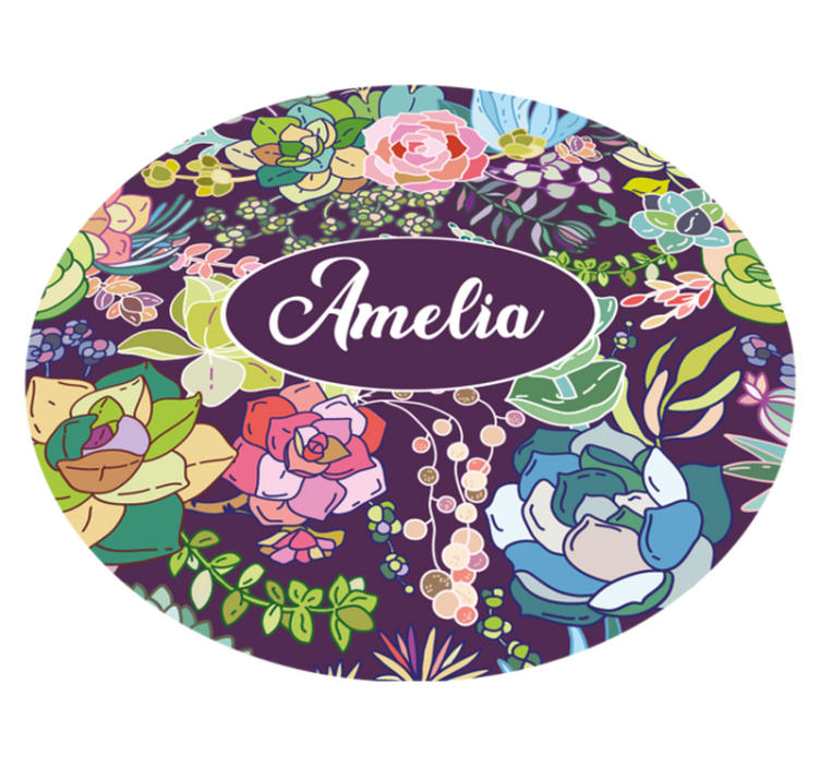 Tapete vinílico quarto padrão floral personalizado - TenStickers