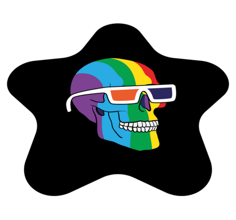 Tapete lgbt com caveira para sala de estar - TenStickers