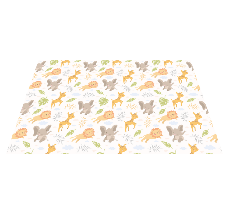 Tapete nórdico minimalista de safári infantil de vinil - TenStickers