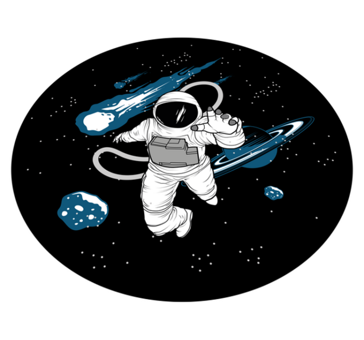 Tapete de quarto de personagem de astronauta desenhado à mão - TenStickers