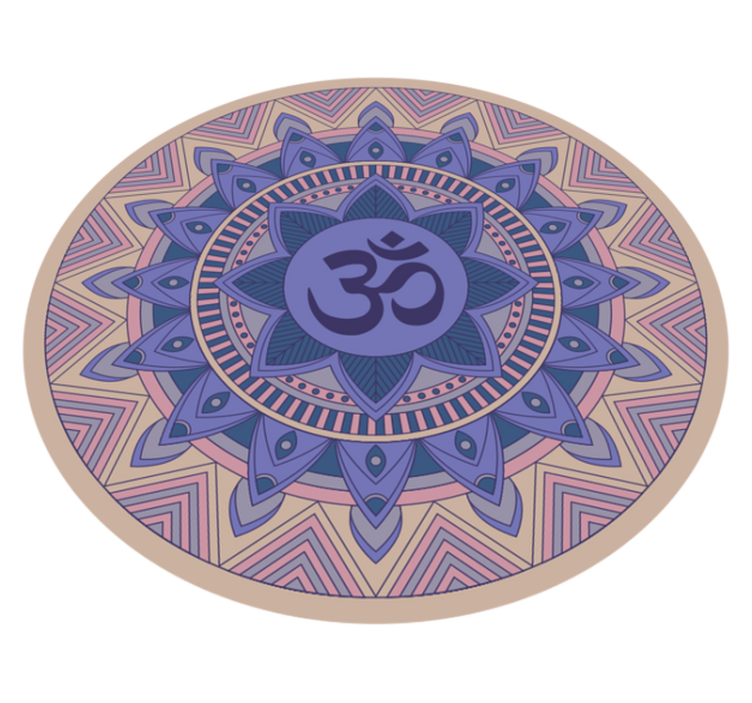 Tapete vinílico de mandala padrão de lótus meditativo - TenStickers