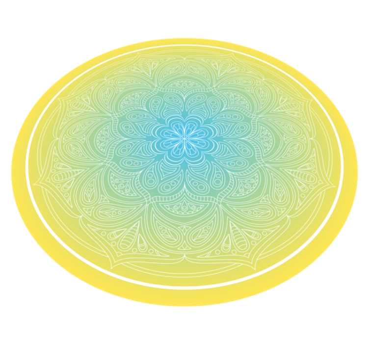 Tapete vinílico de mandala padrão floral intrincado - TenStickers