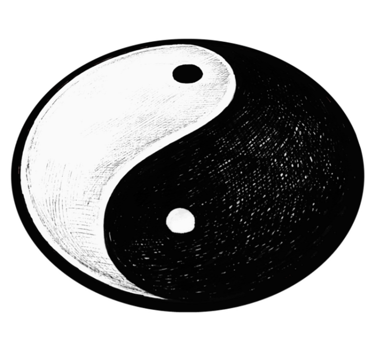 Tapete moderno equilíbrio yin yang original - TenStickers