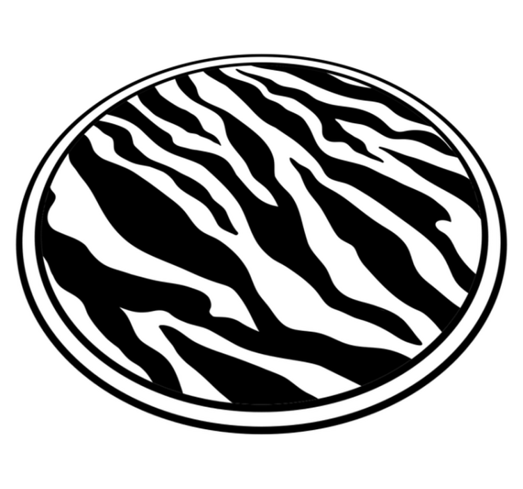 Tapete vinílico estampa de animal linhas de zebra chiques - TenStickers